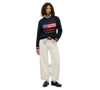 Women's round neck sweater Superdry Americana Bleu M