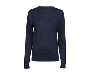 Women's round-neck sweater Tee Jays Bleu XL