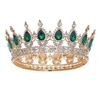 Womens Round Wedding Crown Bridal Pageant Rhinestone Crystal Tiaras Crown Headpieces For Queens King