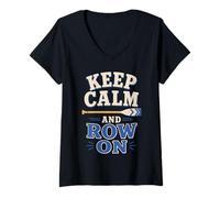 Women's Rowing Crew Oarsman Sculling Eight Funny Rower V-Neck T-Shirt