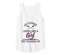 Womens Rowing Girl Crew Funny Rower Coxswain Sculling Vintage Tank Top