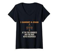 Women's Rowing - I Caught A Crab At The Five Hundred - Rower V-Neck T-Shirt
