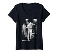 Womens Roxy Music Singer Bryan Ferry Live By Simon Fowler V-Neck T-Shirt