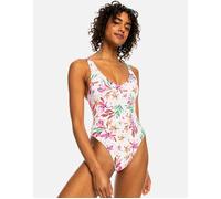 Women's Roxy Womens Printed Beach Classic One Piece Costume - White Tropical