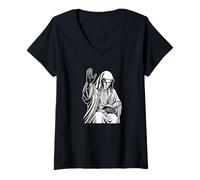 Womens Royal Greeting - King Baldwin IV - Jerusalem Meme V-Neck T-Shirt