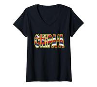 Women's Royal Hawaiian Onipa‘a Hawaii Flag Island Steadfast V-Neck T-Shirt