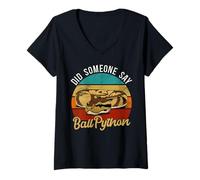Womens Royal Python Humidity Temperature Regius Snake Ball Python V-Neck T-Shirt
