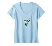 Women's Ruby Throated Hummingbird V-Neck T-Shirt