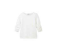 Women's Ruché Structured Sweatshirt Tom Tailor Denim Blanc XS