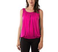Women's Ruched Neck Sleeveless Balloon Vest Top - Coral Black Blue Grey Pink Green White Red (as8, Alpha, m, l, Regular, Regular, Standard, Fuchsia)