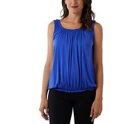 Women's Ruched Neck Sleeveless Balloon Vest Top - Coral Black Blue Grey Pink Green White Stone Red(as8, Alpha, m, l, Regular, Regular, Standard, Royal Blue)