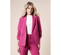 Womens Ruched Sleeve Blazer Fuchsia 10