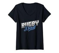 Womens Rugby Player for Rugby Dad V-Neck T-Shirt