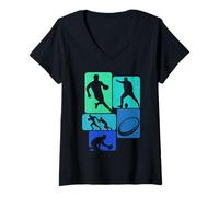 Womens Rugby Player Retro Rugby Coach Sport Football Rugby Fans V-Neck T-Shirt