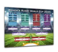 Women's Rugby World Cup Wallchart -2025 Women's Rugby World Cup Wall Chart Includes All Game Times and Locations (a2-59.4 * 42.1cm)
