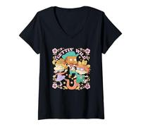 Womens Rugrats Chuckie Angelica Susie Getting Wild V-Neck T-Shirt