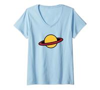 Womens Rugrats Chuckie Saturn Costume V-Neck T-Shirt