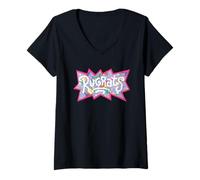 Womens Rugrats Classic Logo V-Neck T-Shirt