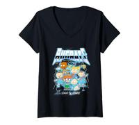 Womens Rugrats Don't Be a Baby Neon Lightning V-Neck T-Shirt