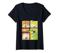 Womens Rugrats Tommy Dinosaur Roar V-Neck T-Shirt
