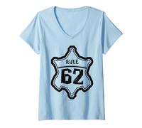 Women's Rule 62 Alcoholics Sobriety Art V-Neck T-Shirt