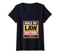 Women's Rule of Law Matters Choose Democracy Not Anarchy Ice V-Neck T-Shirt