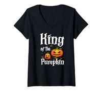 Womens Ruler of The Pumpkin Halloween Royal Humor Style V-Neck T-Shirt