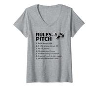 Women's Rules On The Pitch Referee Rules Funny Soccer V-Neck T-Shirt