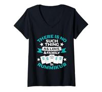 Womens Rummikub Joker Player King Queen Game Love Family Rummikub V-Neck T-Shirt