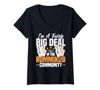 Womens Rummikub Tiles Game Player A Big Deal King Rummikub V-Neck T-Shirt