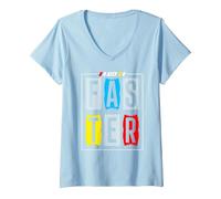 Women's Run Faster - Never Give Up - Motivation - Sport - Run V-Neck T-Shirt, Baby Blue, Medium