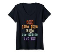 Women's Run Like Your Kids are Looking for You V-Neck T-Shirt