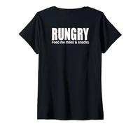 Womens Rungry Special Level of Hunger After Long Run V-Neck T-Shirt