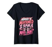 Women's Runner Have I Mentioned I Ran A Marathon? Funny Marathon V-Neck T-Shirt
