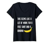 Womens Running a Marathon is Hard Work Funny Training Gym Fitness V-Neck T-Shirt