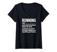 Women's Running Noun Pretty Much The Greatest Thing in The World V-Neck T-Shirt