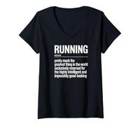 Women's Running Noun Pretty Much The Greatest Thing in The World V-Neck T-Shirt