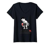 Women's Running On 1 Percent and Expectations T-Shirt Funny Burnout V-Neck T-Shirt