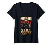 Women's Running on Empty But Still Going Fuel Gauge V-Neck T-Shirt