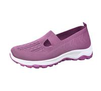 Womens Running Road Sneakers, Women's Breathable Mesh Open Back Sneakers Shoes for Women Womens Walking Trainers Wide Width Fashion Sneaker Shoe Women for Flat Feet Plantar Fasciitis Purple