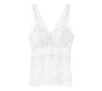 Women's Running Sexy Tank Top Trendy Athletic Mesh Sleeveless Going Out Shirts Eyelet Workout Lace Summer 2025 Gym Tank Tops Wavy Edge Solid Color V Neck Embroidery Cute Sports Y2K White
