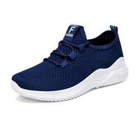 Womens Running Shoes Air Cushion Athletic Sneakers with Memory Foam Comforble Walking Sport Sparkly Wide Fit Trainers for Spring Summer, Hiking Trekking Navy