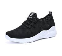 Womens Running Shoes Air Cushion Athletic Sneakers with Memory Foam Lightweight Non Slip Tennis Casual Dad Streetwear for Flat Feet Plantar Fasciitis Spring Summer, Hiking Trekking Black