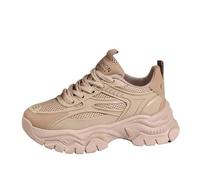 Womens Running Shoes Lace-Up Casual Minimalist Sneakers Quick Drying Dad Streetwear Sparkly Wide Fit Trainers Workout Gym Khaki