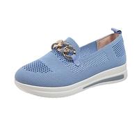 Womens Running Shoes Lace-Up Casual Minimalist Sneakers Quick Drying Walking Tennis Travel Sparkly Wide Fit Trainers Fitness Outdoor Sky Blue