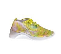 Womens Running Shoes Ladies Trainers Slip On Trainers Adjustable Hook Loop Strap Easy Fastening Seniors Limited Hand Dexterity Duplicate Ladies Running Yellow