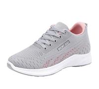 Womens Running Shoes Ladies Walking Trainers Orthepedic Lightweight Breathable Mesh Athletic Sports Sneakers Anti Slip Casual Fitness Outdoor Gym Athletic Tennis Jogging (Grey, 5)