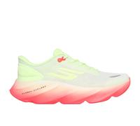 Skechers Women's Aero Burst Sneaker in White/Yellow, Size 4 | Textile/Synthetic, Vegan, Machine Washable , Arch Fit , Hyper Burst