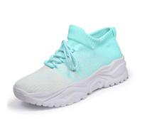 Womens Running Shoes Sport Walking Sneakers Lightweight Non Slip Trainers Tennis Workout Air Cushion Arch Support On Wide Fit Sky Blue