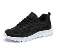 Womens Running Shoes Trail Sneakers with Memory Foam Lightweight Comfortable Wedge Waterproof Rain Boots Air Cushion Arch Support Workout Casual Gym Black